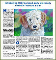 Timshell Goldendoodle Molly's own column in Loving Pets Magazine